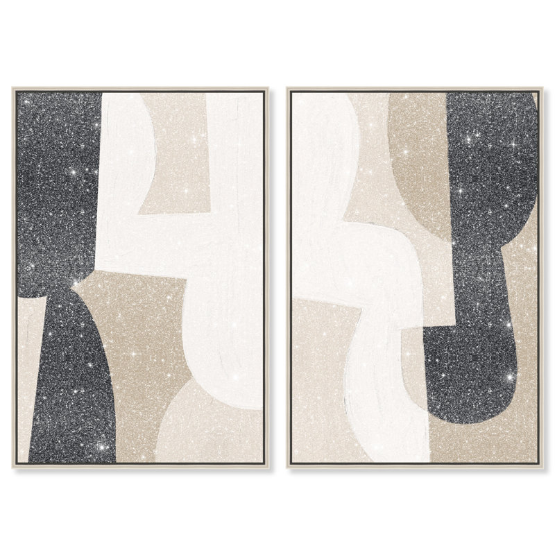 El Modernista Set Set by Oliver Gal, 37"H x 55"W, Silver Floater Frame