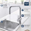 Robinet de cuisine à poignée simple avec accessoires Minta®-39258132