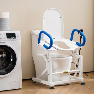 Bathroom Safety Electric Toilet Lift with Padded Handles