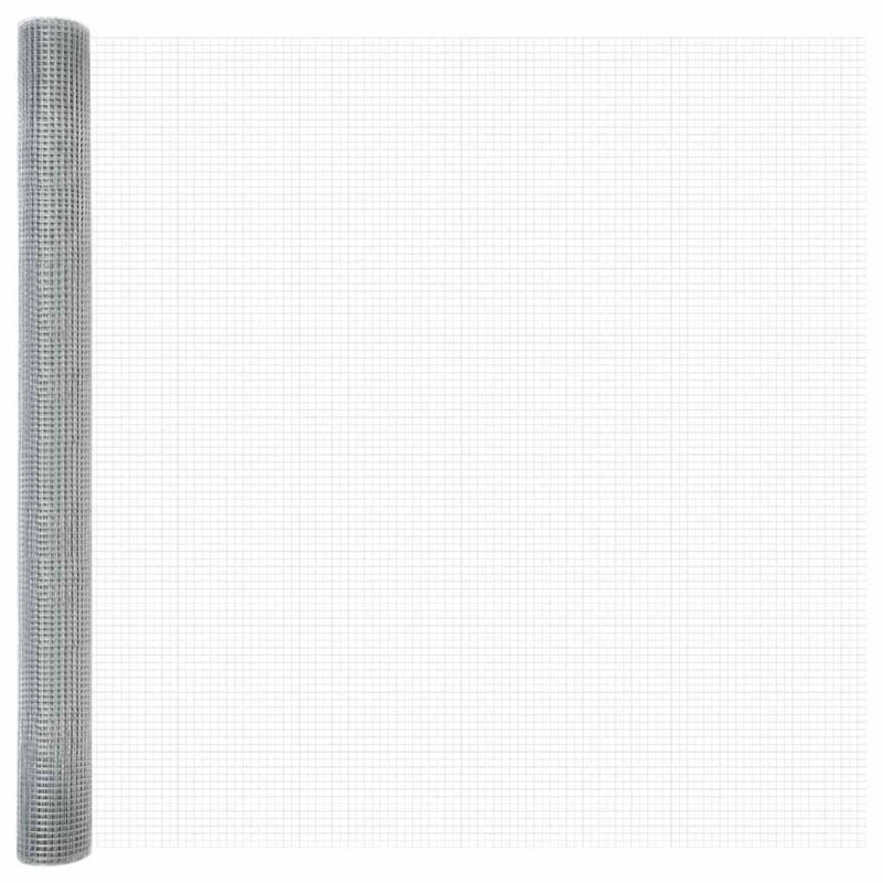 Vidaxl Fence With Posts Steel, 150cm H x 5000cm W x 2.7cm D, Silver