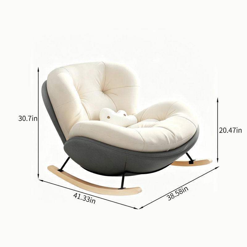 Chaise berçante Modern, Gris