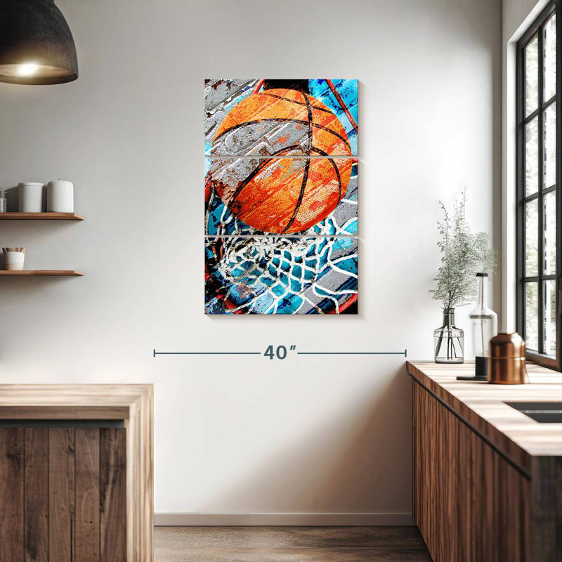 Anneau de basketball Sirci - grunge, H 38 po x l 24 po