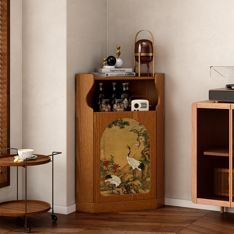 Art multi-purpose corner cabinet storage cabinet, Brown