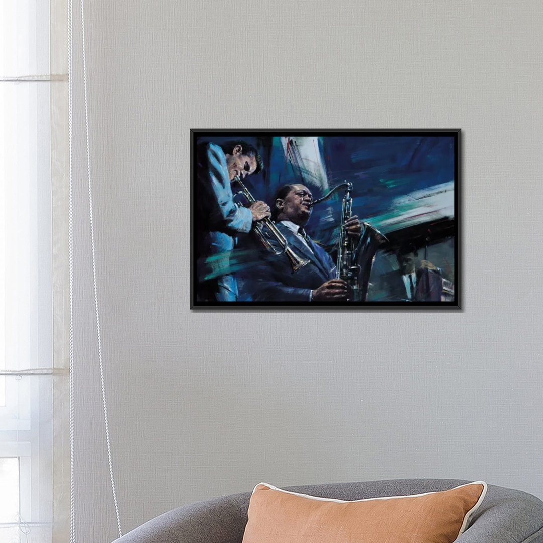 " Blue Cool " by Jin G. Kam East Urban Home Mat 