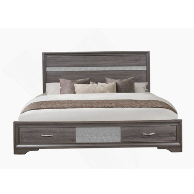 Ryder Sparkle Grey Queen Bed