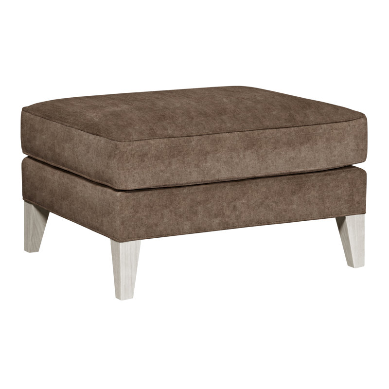 Burlingame Upholstered Ottoman, Nadia Earth, Casa Blanca