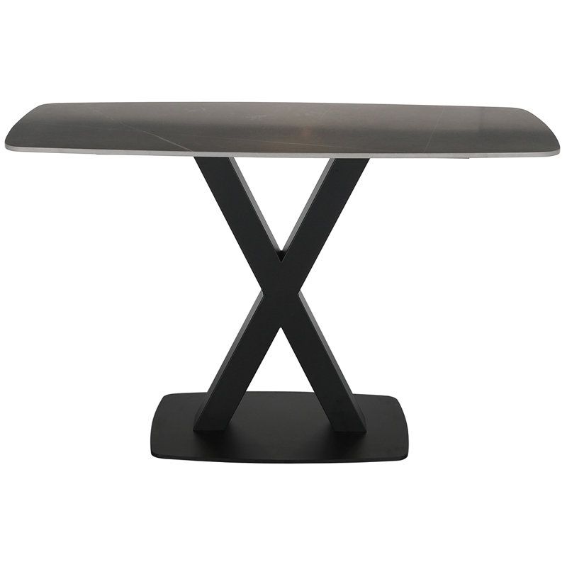 Deptula 120cm Stone Top Console Table, Grey