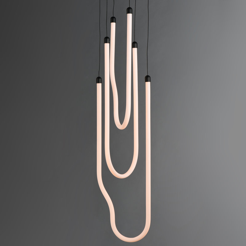 Luminaire suspendu à lumières multiples Soleil, 3, Noir, H 29,25 po x l 13 po x P 13 po