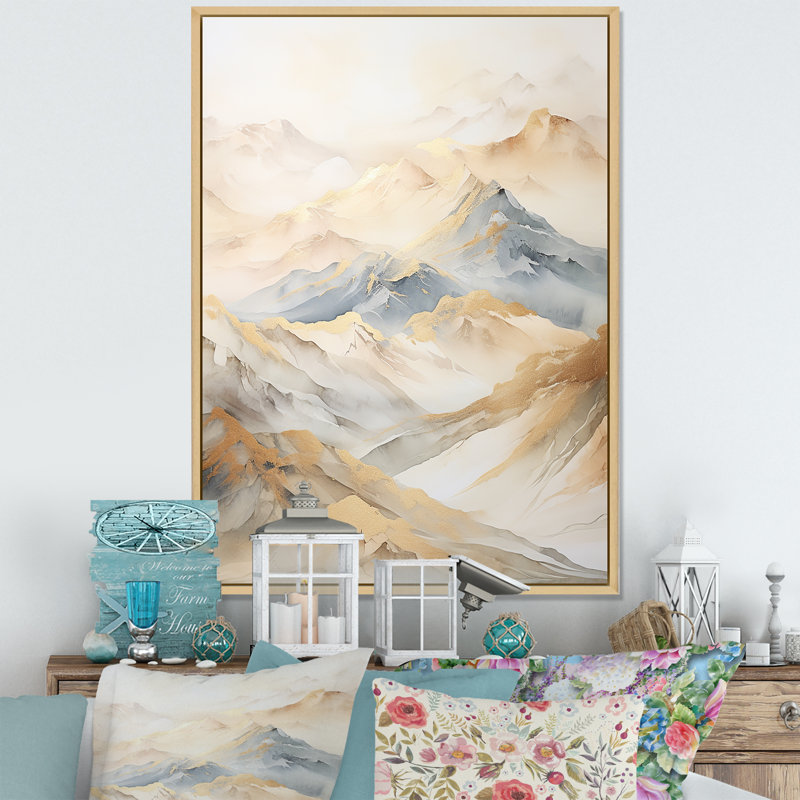 Majestic Mountain Peaks II, Cadre naturel flottant, 40" H x 30" W
