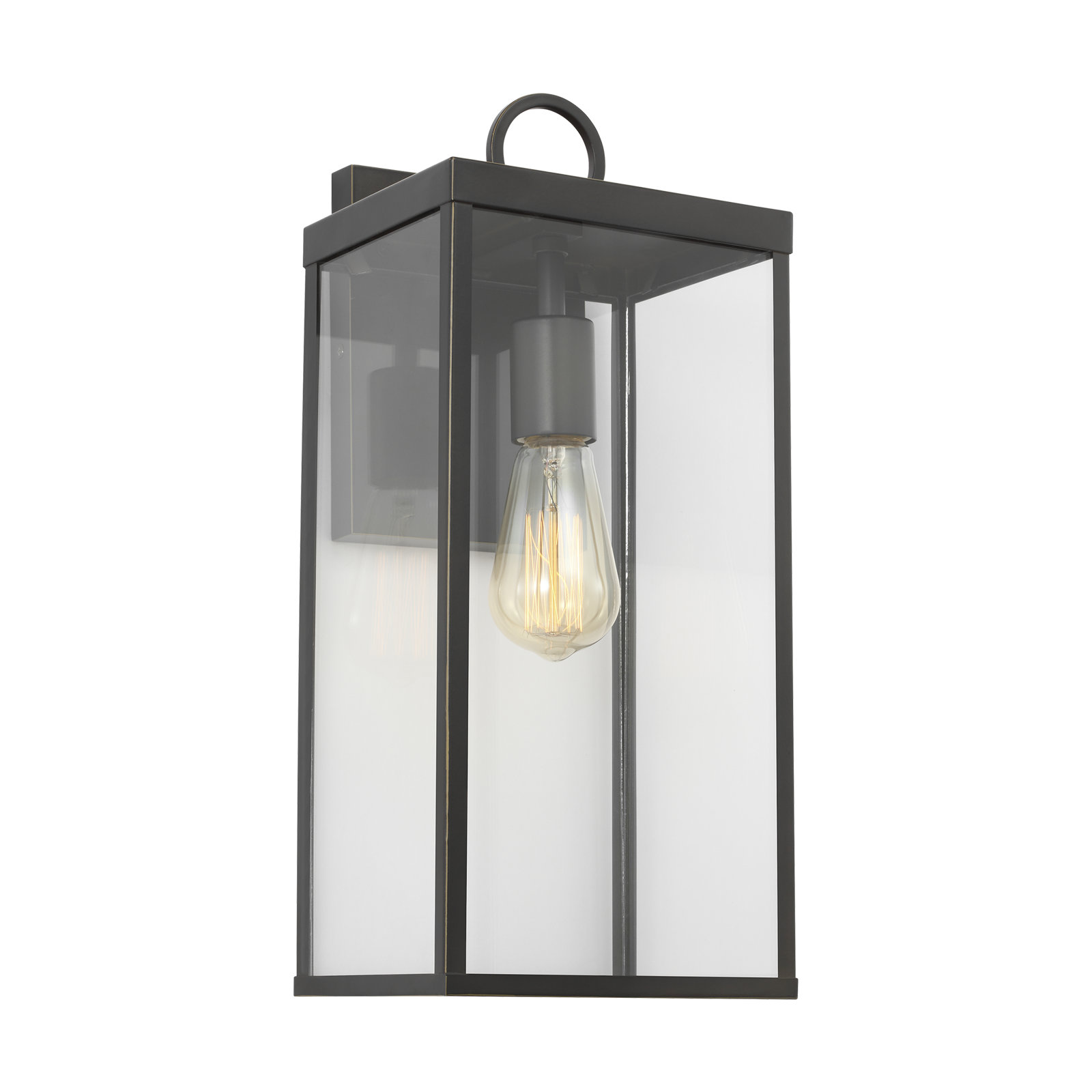 Howell Wall Lantern, Antique Bronze, 16.25" H x 7" W x 6.5" D