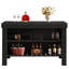 Table de bar à la maison avec tablettes de rangement, armoire de bar de ferme pour la salle à manger de cuisine-344641176