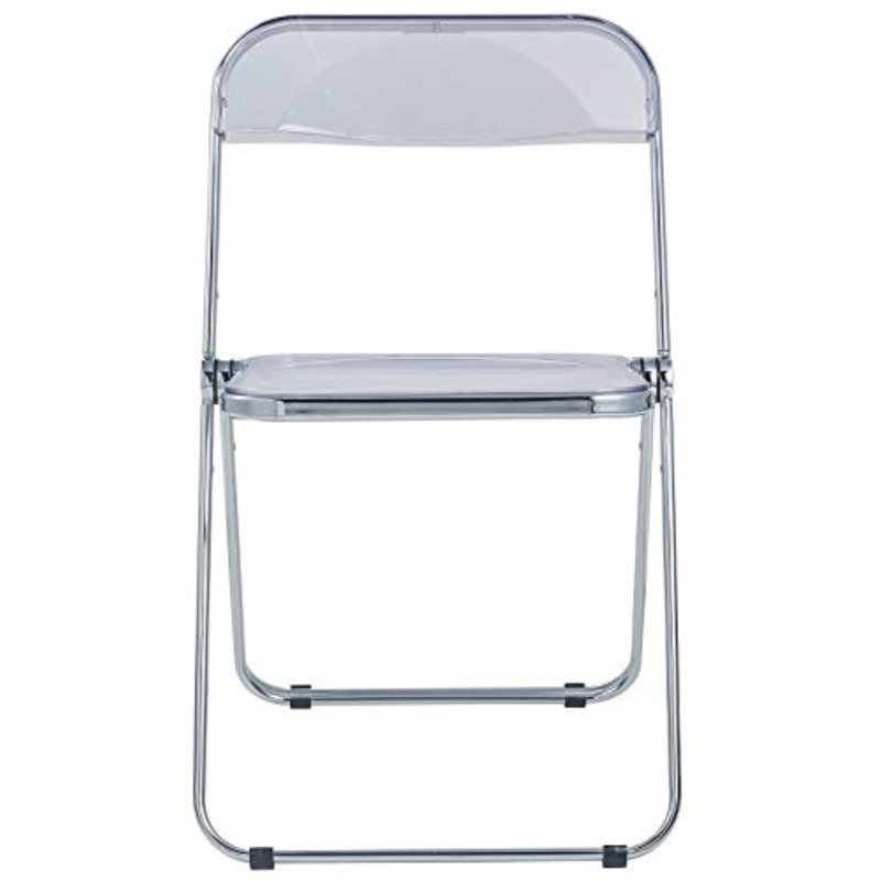Chaise d'appoint pliante en acrylique Birgitta, Clair