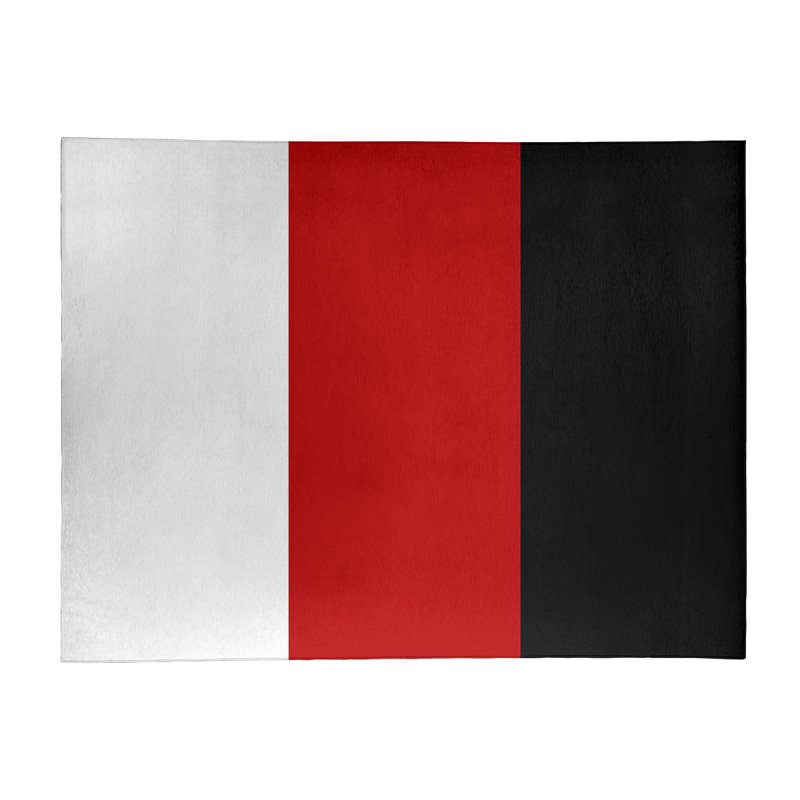 Tapis de zone rouge/noir, Rectangle 4 pi x 6 pi
