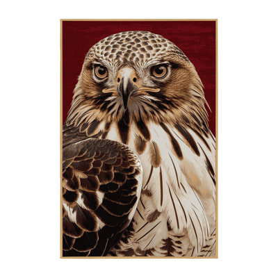 Washable Red tailed Hawk Birds Area Rug
