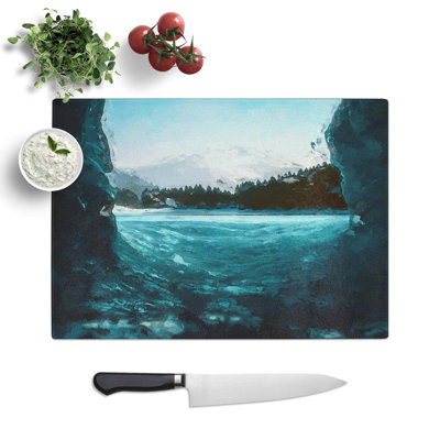 Tempered Glass Ice Tunnel Chopping Board