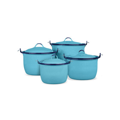Greta 8 - Piece Enamelware Cookware Set