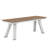 Cotswald Jack 3 Piece Dining Set White Frame Teak Polyresin