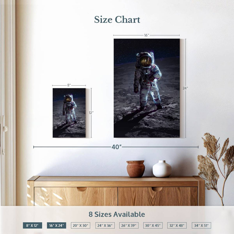 Oberle Apollo 11 Moonlanding, 12" H x 8" W