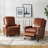Andrena Genuine Leather Recliner with Nailhead Trim-1743651071
