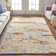 Casual Abstract, Ivory/Blue/Brown Area Rug