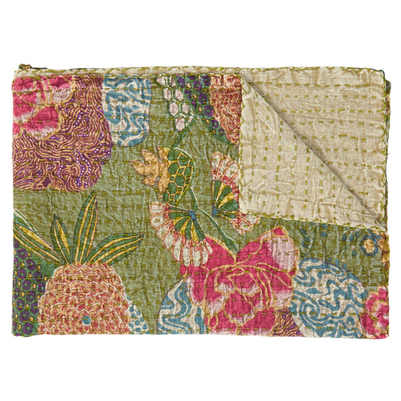 Kantha Knitted Throw Blanket