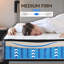 Matelas à ressorts ensachés moyen 10 po avec matelas en mousse certifié CertiPUR-US dans une boîte-241107952