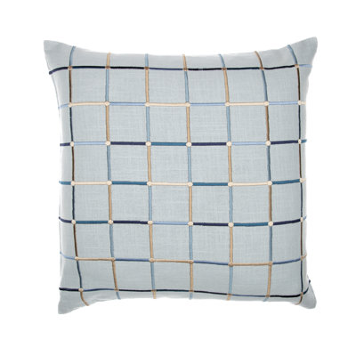 Checkered Cotton Throw Pillow