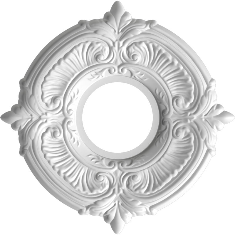 Attica Thermoformed PVC Ceiling Medallion, 10" H x 10" W x 0.75" D, UltraCover Satin Hunt Club Green