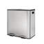 2 x 10,6 gallons en acier inoxydable poubelle double avec couvercle pour cuisine, argent-114118986-114118981