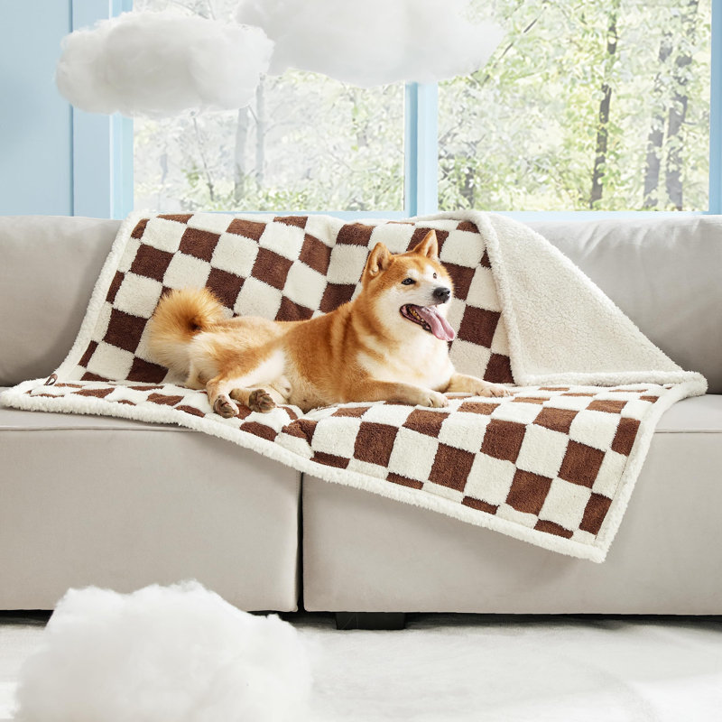 Couverture pour chien et chat Lesure, Adobe à carreaux, L (l 50 po x P 40 po)