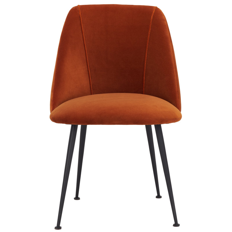 Chaise d'appoint rembourrée Lovel, Noir, Rust