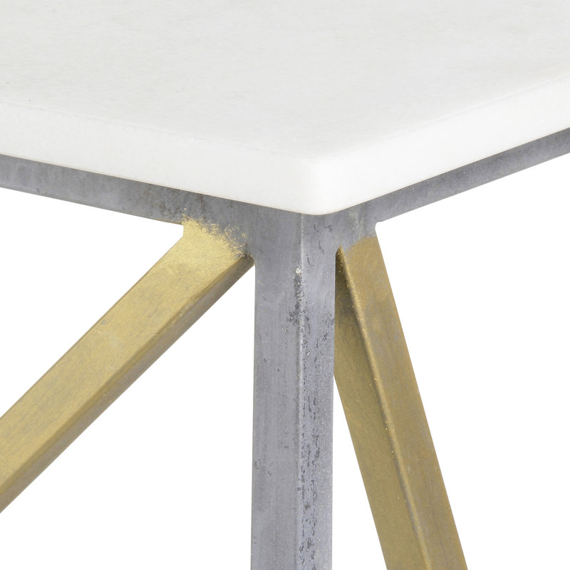 Porto 72" Console Table, Carrera Marble