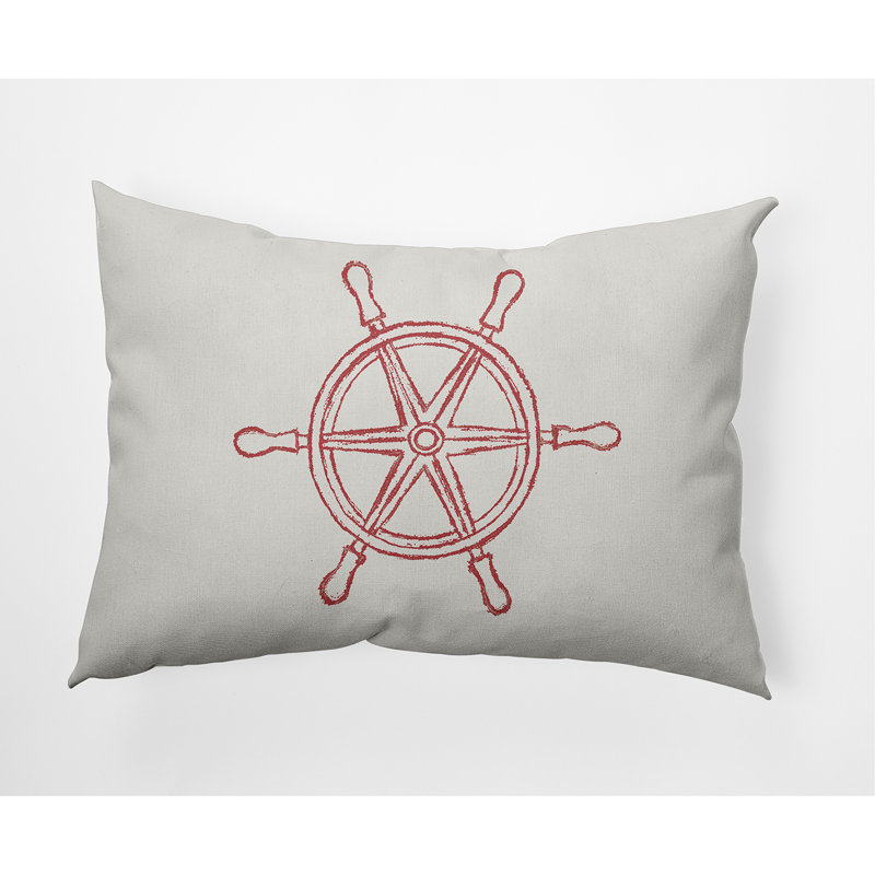 Coussin Nantucket, Rouge myrtille, 14 po x 20 po
