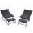 Ergonomic Removable Upholstered Rocking Chair With Upholstered Footstool, Outdoor Lounge Rocking Chair For Patio, Garden Set Of 2-225103436