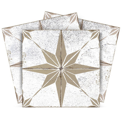 4'' W x 4'' L Vinyl Peel and Stick Mosaic Tile