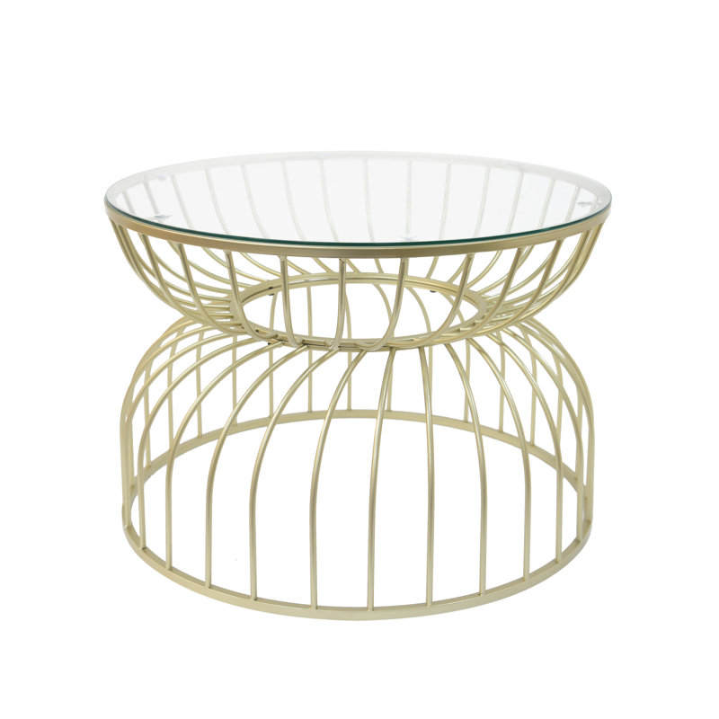 Round Metal Hollow Side Table Set
