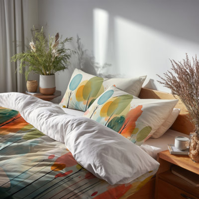 Summer Forest Woodland Escape I 3 Pcs Bedding Set - Warm Bedding Set
