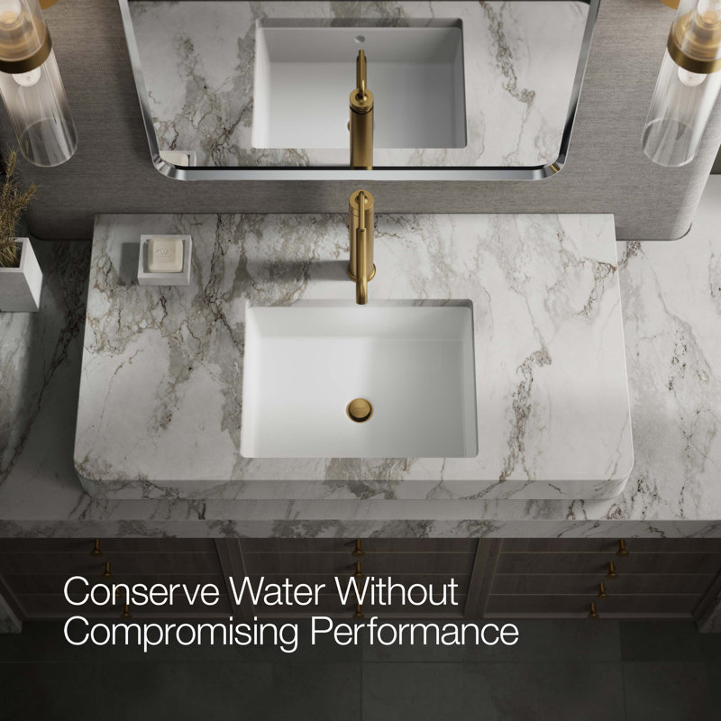 Purist® Vessel Sink Bathroom Faucet with Drain Assembly, Vibrant Brushed Moderne Brass