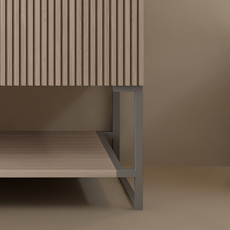 Armoire autoportante sans lavabo 36 po YOLAN, chêne brun clair