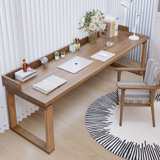 Brown Rectangular Solid Wood desk