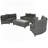 Kerstanski Wicker Sofa Set with Various Seating and Functional Tables