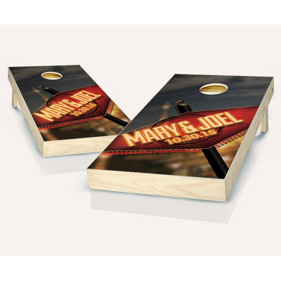 2' x 4' Wedding Neon Sign Cornhole Set with Bags