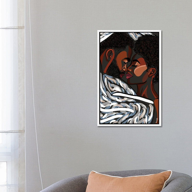 Love In The Dark by NoelleRx - Print on Canvas, 66.04 cm H x 45.72 cm W, White Framed