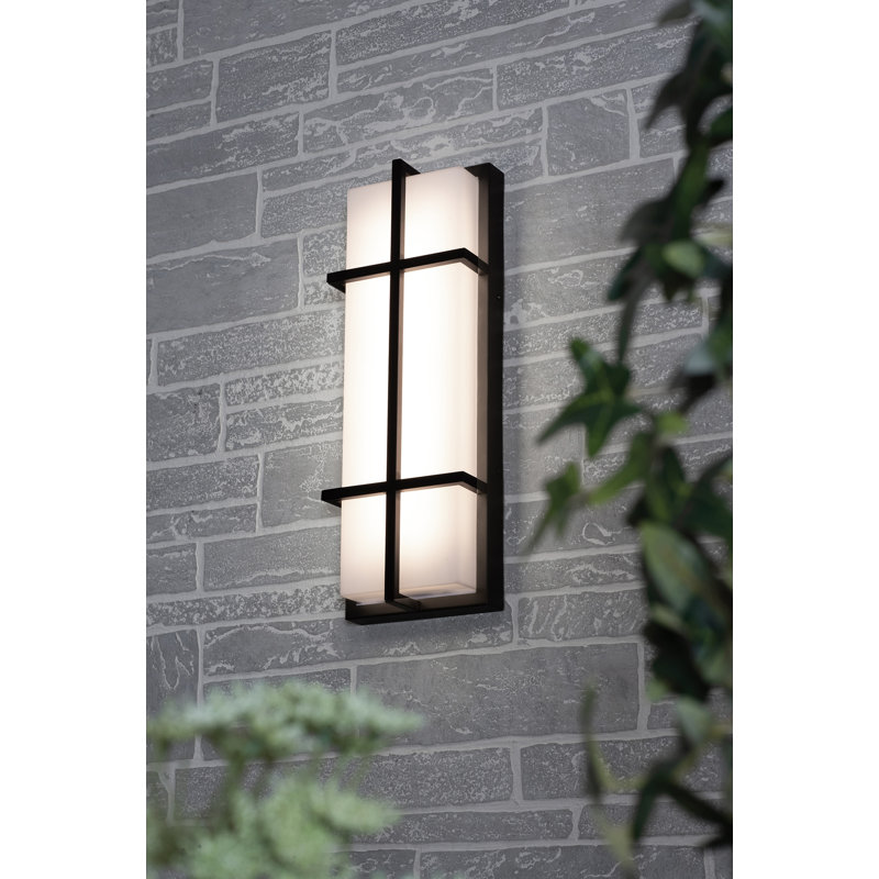 August Black Aluminum LED Outdoor Wall Sconce - 20 Inches