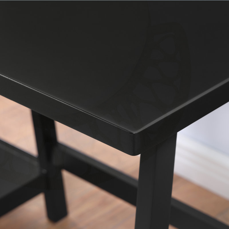 Bureau d'écriture avec rangement Redina, Noir
