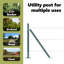 Vidaxl Fence Post 52 Pcs Silver Steel-116846505