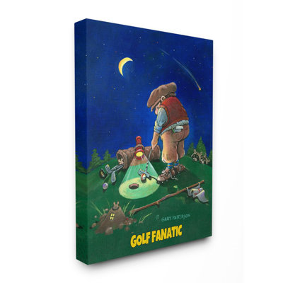 « gold fanatic amusant golf drawing sports design » par gary patterson, impression