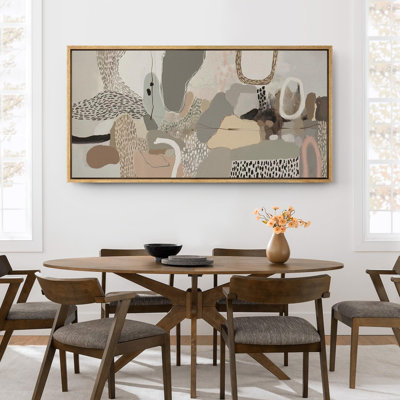 Mid Century Shape " Abstract Terrain Modern Earth Tone Modern Art Calm Warm Extra Large Artwork Pictures "
