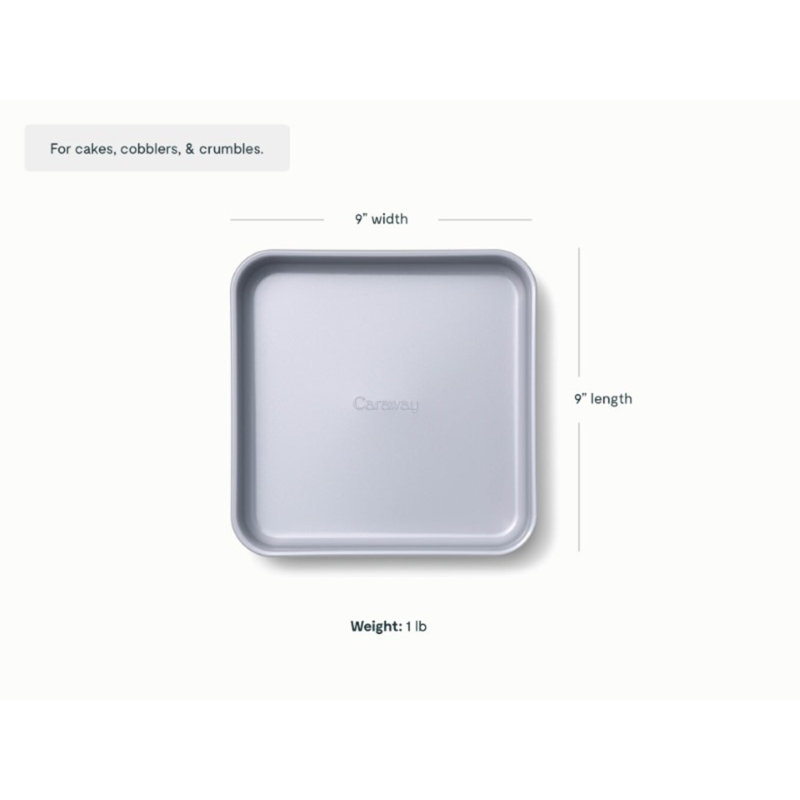 Caraway Poêle carrée en céramique antiadhésive, Crème