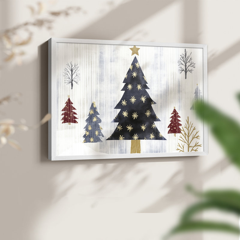 Chirstmas Art-CLXIX -Framed Print - Restickable, H 11 po x l 14 po, Blanc